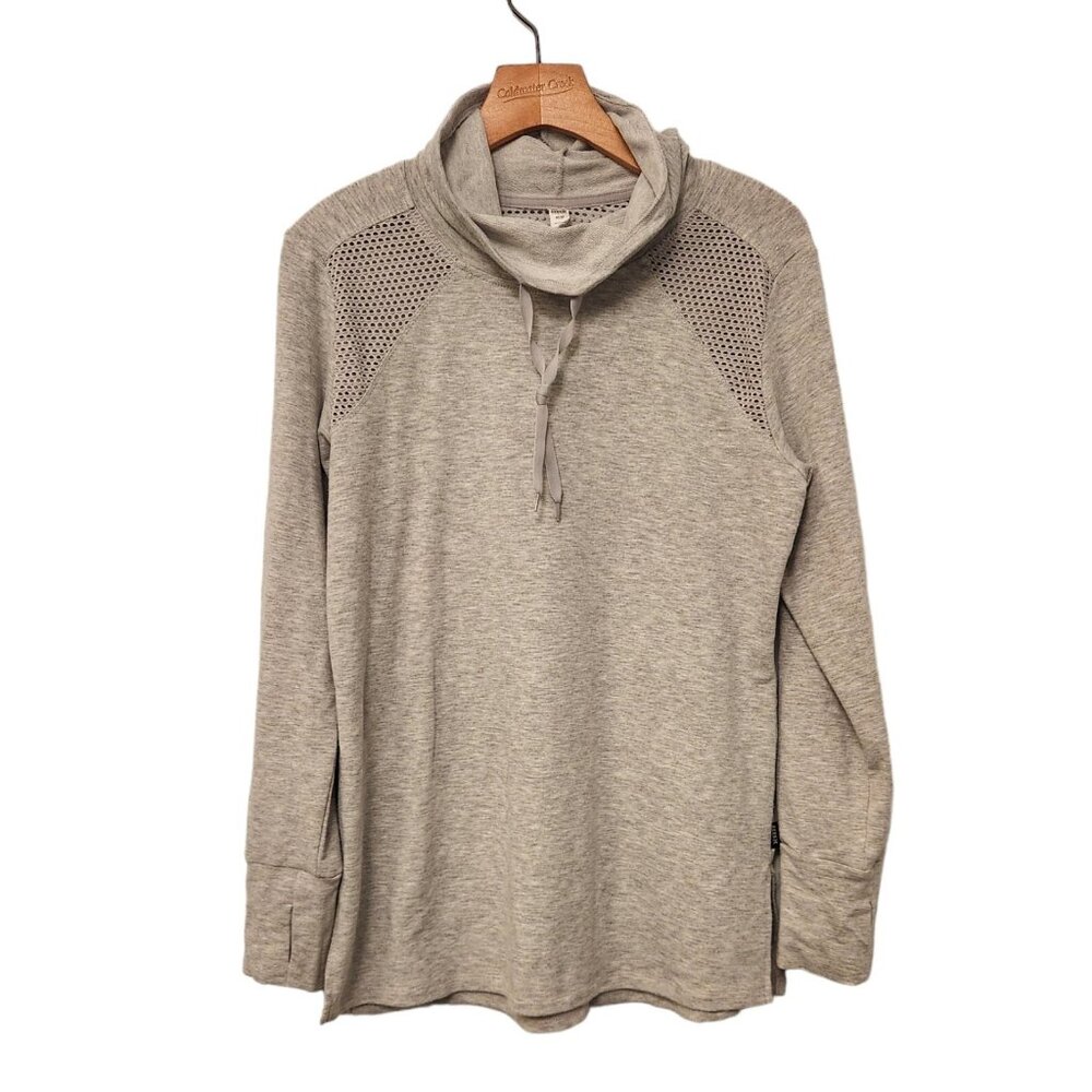 Women’s Sweatshirt RBX Live Life Active Long Sleeve Cowl Neck Mesh Gray Medium‎